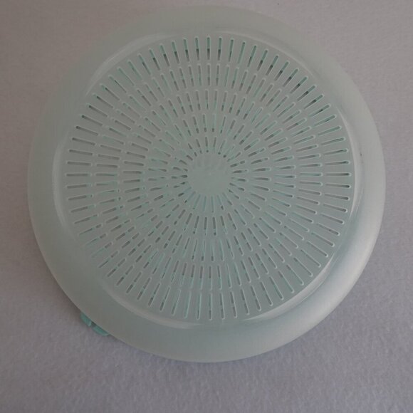 Tupperware Colander Strainer Bowl 1835-3 Flow Thru Sheer Mint Lid 1836-1 Vintage - Picture 4 of 11